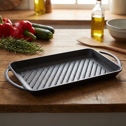 Cattara öntöttvas füles grill serpenyő, 33×21,5 cm - Serpenyő - Fő fotó