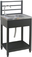CATTARA TORINO 1 asztali modul mosdóval kültéri konyhához 60 x 47 x 123 cm - Kerti asztal