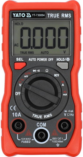 YATO Digital Multimeter True Rms, LCD 4000, NCV YT-730894 - Multimeter - Main image