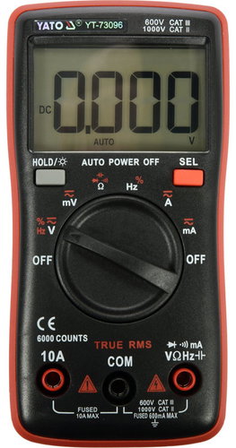 YATO Multimetr digitální True Rms, LCD 6000 YT-73096 - Multimeter - Main image