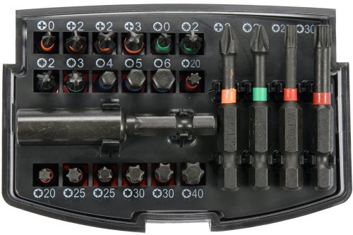 YATO 1/4" Bit Set with Adaptor 23 pcs YT-04621 - Bit Set - Main image