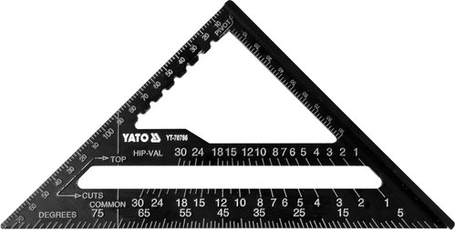 YATO Aluminium Carpenter's Square 180 mm YT-70786 Main image YATO Aluminium Carpenter's Square 180 mm YT-70786 - Speed Square - Main image