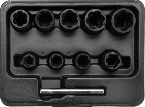 YATO Broken Screw Extractor Set 10 pcs YT-0603 Main image YATO Broken Screw Extractor Set 10 pcs YT-0603 - Extractor Tool - Main image