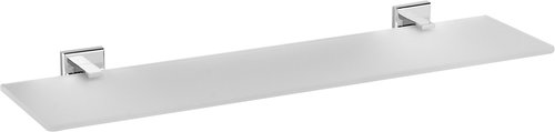 Quad Chrome Glass Shelf, 50cm - Bathroom Shelf - Main image