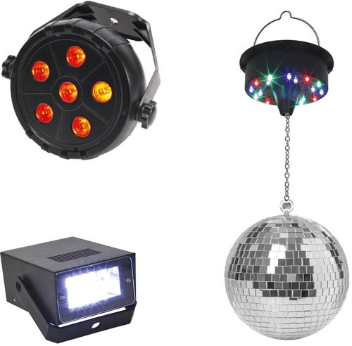 CMP LA10483 Hanging disco ball with LED lighting and spotlight - Disco Ball - Main image