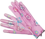 FLO Rukavice zahradní fialové s květinami - Work Gloves