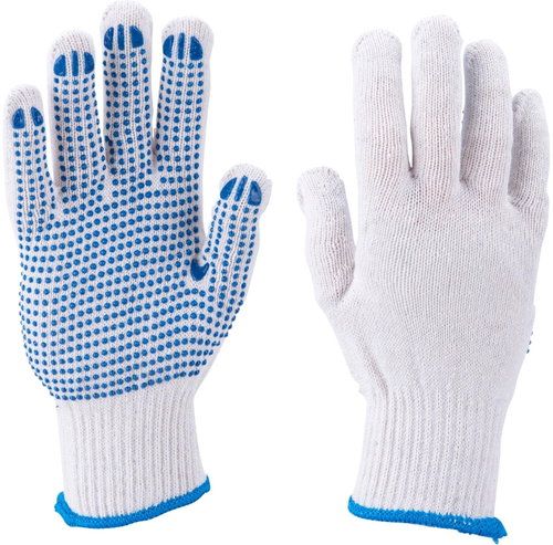 EXTOL CRAFT Rukavice bavlněné s PVC terčíky na dlani - Work Gloves - Main image