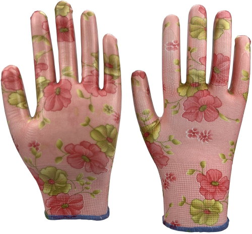 Garvia Rukavice zahradní Nitrile flowers blue - Work Gloves - Main image