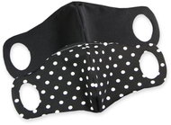 Komfortní rouška s drátkem černá, černá (bílý puntík) 2 ks - Surgical Mask