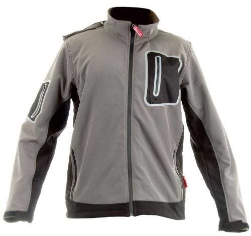 LAHTI PRO Bunda softshellová s kapucí, šedá - Work Jacket - Main image