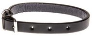 Cobbys Pet Obojek z pravé hladké kůže, černý 15mm - Dog Collar
