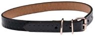Cobbys Pet Obojok z pravej kože čierny s hĺbkovou zúbkovou tlačou po okrajoch 20 mm/50 cm - Obojok pre psa