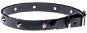 Cobbys Pet Obojek z pravé kůže černý se stříbrnými hvězdami 15mm - Dog Collar