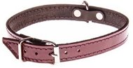 Cobbys Pet Obojek z pravé kůže s vysokým leskem tmavě fialový, prošitý fialovou nití 15mm - Dog Collar