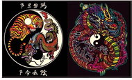 colourvelvet velvet plates - Yin Yang dragon - Colouring Book