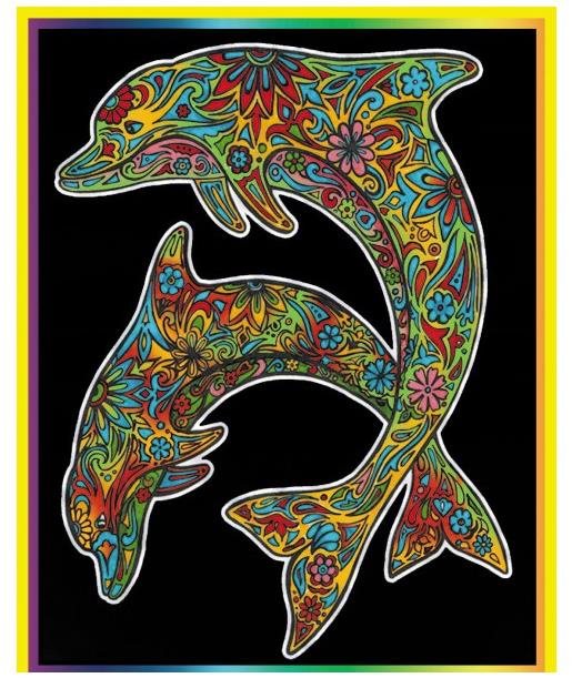 Colorvelvet Bársony kép - Delfin