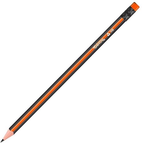 Colorino Pencil with eraser STRIPES HB (No. 2) 3HR - Pencil - Main image