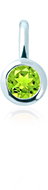 COLURE Kulatý olivín Minimalist COL-39 (Ag 925/1000, 0,4 g) - Charm