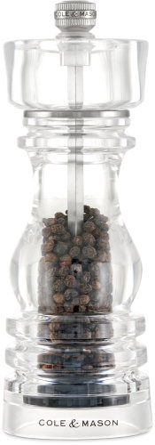 Cole & Mason London Acrylic Pepper Mill 18cm - Spice Grinder - Main image