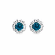 COLURE puzetky s london topazy Round- COL-68 (Ag 925/1000, 2,6 g) - Earrings