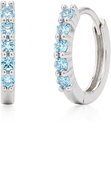 COLURE Náušnice kruhy se Swiss topazem - COL-70 (Ag 925/1000, 1,43 g) - Earrings