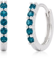 COLURE Náušnice kruhy s London topazem - COL-71 (Ag 925/1000, 1,43 g) - Earrings
