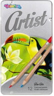 Colorino Artist wooden, round in metal box 12 pcs - Coloured Pencils