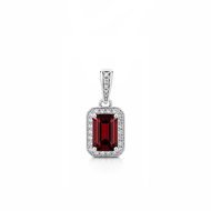 COLURE with garnet RADIANT - COL-65 (Ag 925/1000, 0,9 g) - Charm