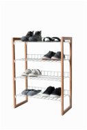 Shoe Rack Compactor Four-rack Akira RAN6030 Shoe Cupboard for 12 Pairs of Shoes, Rubber Wood - Botník