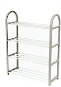 Compactor Four-Level Shoe Rack Poly RAN8940 for 12 Pairs of Shoes, Polypropylene - Chrome - Shoe Rack