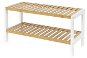 Shoe Rack Compactor Two-tier Shoe Rack, Akira RAN8969, for 8 Pairs of Shoes, Bamboo Wood - Botník