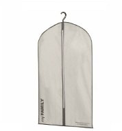 Clothing Garment bag Compactor cover for suit and short dress 60 x 100 cm - My Family, white - Cestovní obal na oblečení