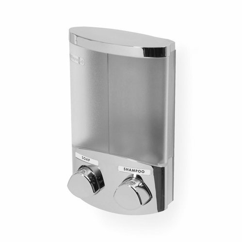 Compactor DUO RAN6016 Wall Soap/Shampoo or Disinfectant Dispenser, white plastic, 2x 310 ml - Soap Dispenser - Main image