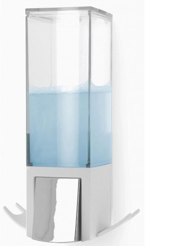 Compactor Edge RAN9653 Wall-Mounted Soap Dispenser, Chrome/ABS Plastic - White, 500ml - Soap Dispenser - Main image