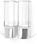 Compactor Edge RAN9655 Wall Soap/Shampoo Dispenser, Chrome/ABS Plastic - White, 2 x 500ml - Soap Dispenser