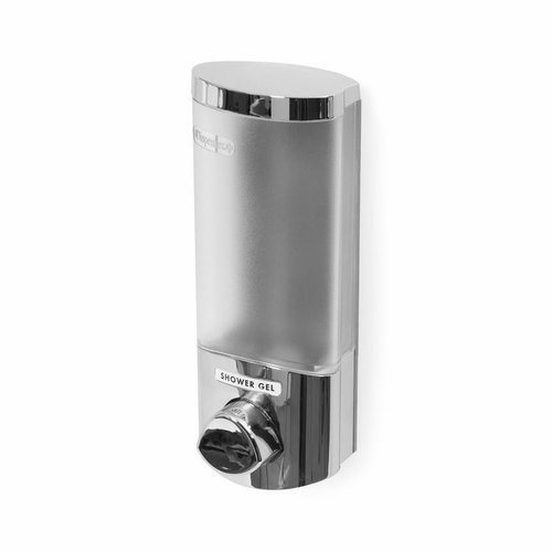 Compactor UNO RAN6014 Soap/Shampoo Dispenser for Wall, Chrome Plastic, 360ml - Soap Dispenser - Main image