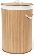 Compactor Bamboo - kerek, natúr, 40 x v.60 cm - Ruháskosár