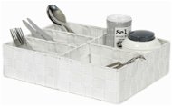 Compactor TEX 5-part laundry and accessories organiser, 32 x 25 x 8 cm, white - Drawer Organiser