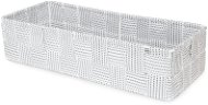 Compactor Aufbewahrungsorganizer für Schubladen Toronto - Korb L - 30 cm x 12 cm x 7 cm - weiß-grau - Schubladen-Organizer
