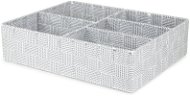 Schubladen-Organizer Compactor Organizer für Wäsche und Zubehör Toronto - 5-teilig - 32 cm x 25 cm x 8 cm - weiß-grau - Organizér do šuplíku