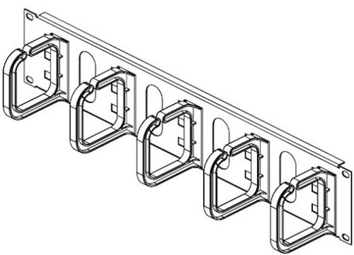 CONTEG DP-VP-P7 19" 2U lugs 80 × 80 mm, black - Cable Organiser - Main image