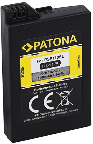 PATONA for Sony PSP 2000/PSP 3000 1200mAh Li-lon 3.7V PSP-S110 - Rechargeable Battery - Main image