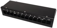ROLINE Patchpanel pro keystone moduly stíněný - 12 portů, černý - Patch panel