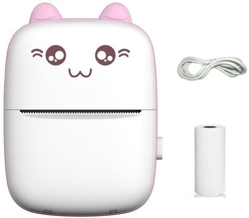 Leventi Portable smart mini printer cat - pink - Mobile Printer - Main image