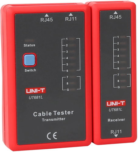 Uni-t MIE0346 Network Cable Tester UT681L, RJ45/RJ11 - Cable Tester - Main image
