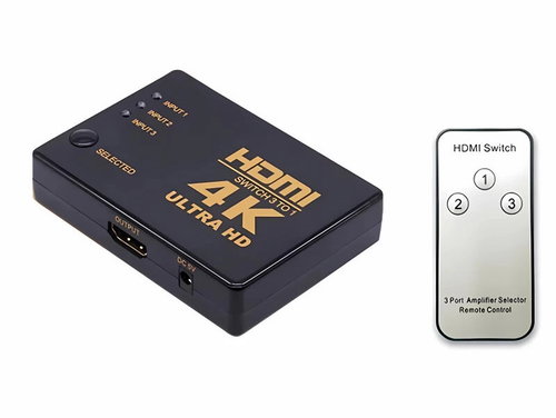 Verk 13137 HDMI Přepínač s dálkovým ovládáním Main image Verk 13137 HDMI Přepínač s dálkovým ovládáním - Toggle Switch - Main image