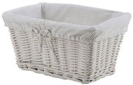 Comapctor wicker storage basket Toledo with upholstery 38 × 25 × h.20 cm - Small Basket