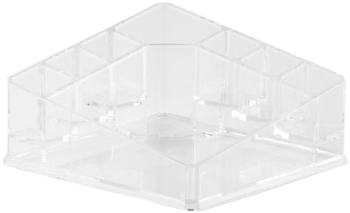 Compactor cosmetic organizer 8 compartments clear plastic - Makeup Organiser - Main image