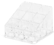 Compactor lipstick organizer 9 compartments clear plastic - Makeup Organiser