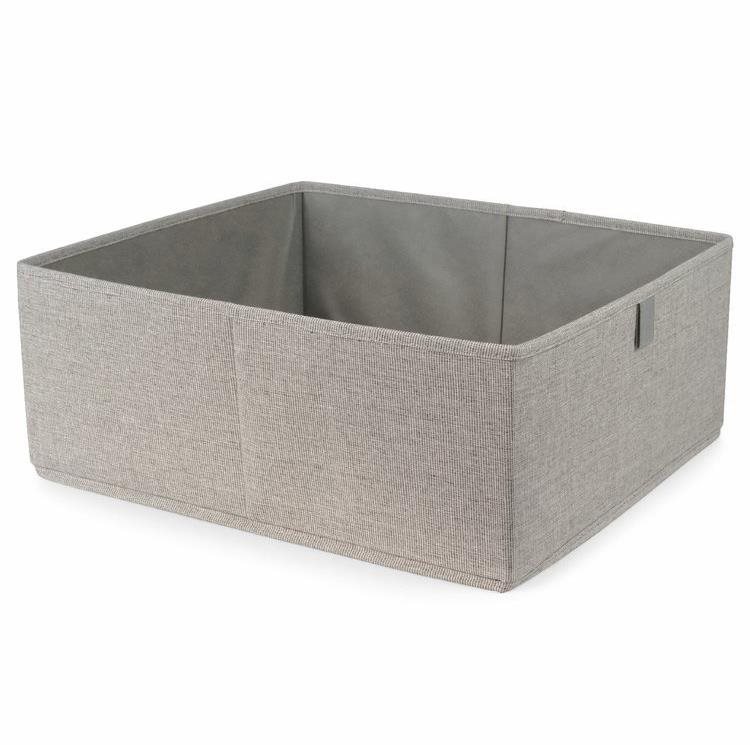 Compactor Oxford Tárolódoboz, 36×42×16,5 cm, poliészter, szürke-bézs